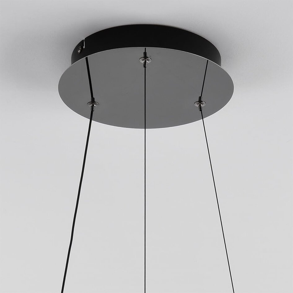 Suspension Celda en chrome noir, variateur à 3 niveaux