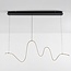 Suspension Linea ondulée - noire avec LED à intensité variable sur 3 niveaux