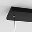 Suspension Linea ondulée - noire avec LED à intensité variable sur 3 niveaux