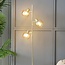 Lampadaire Jesse 3 lumières doré en verre ambré