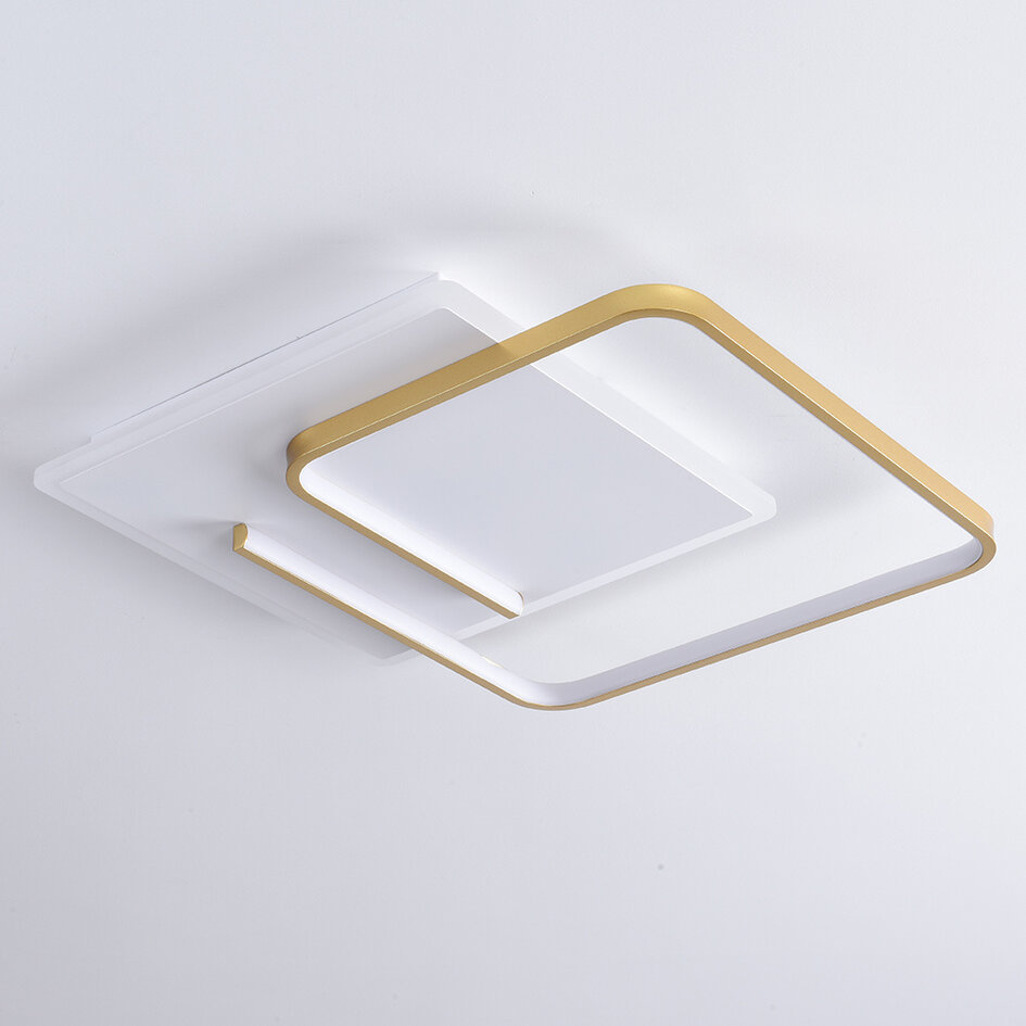 Plafonnier design 2-lumières Rune avec LEDs dimmables - carré