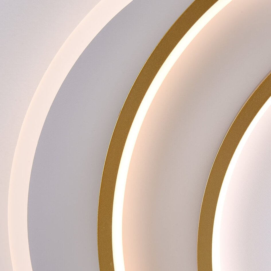 Plafonnier design 2-lumières Reza avec LEDs dimmables - rond