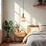 Lampe suspendue à 1 lumière Sita - verre large