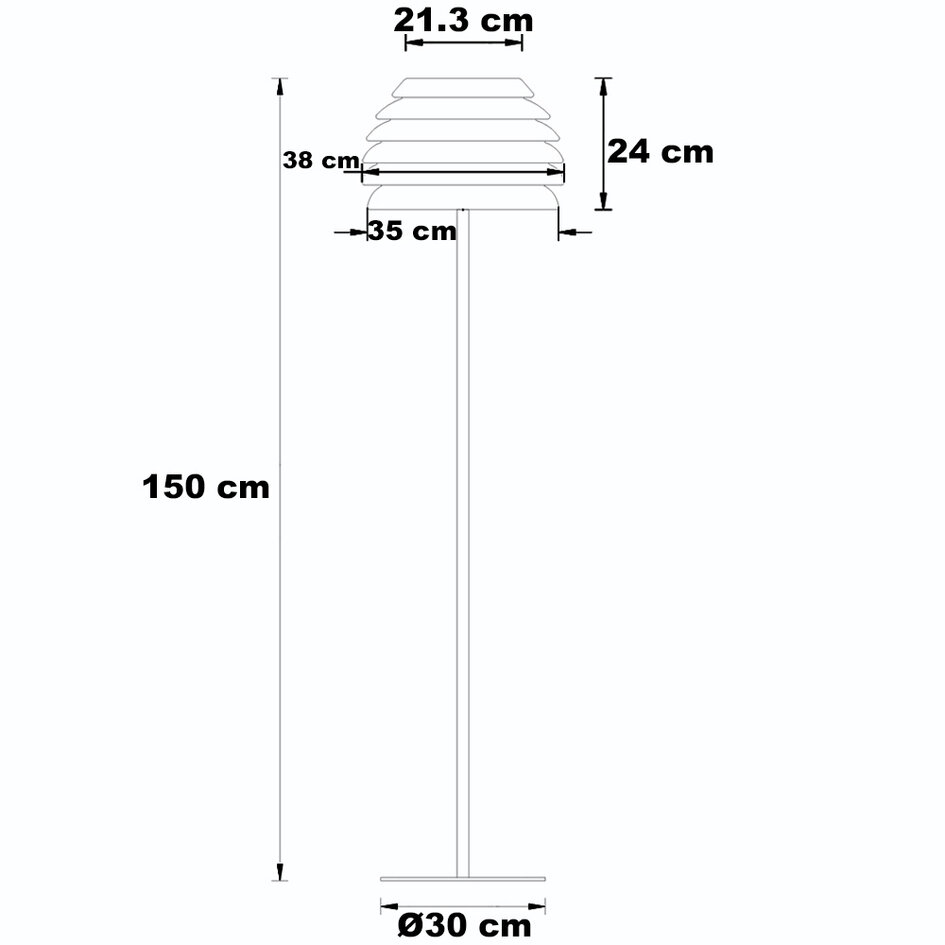 Lampe d'extérieur sur pied avec abat-jour blanc - Sym