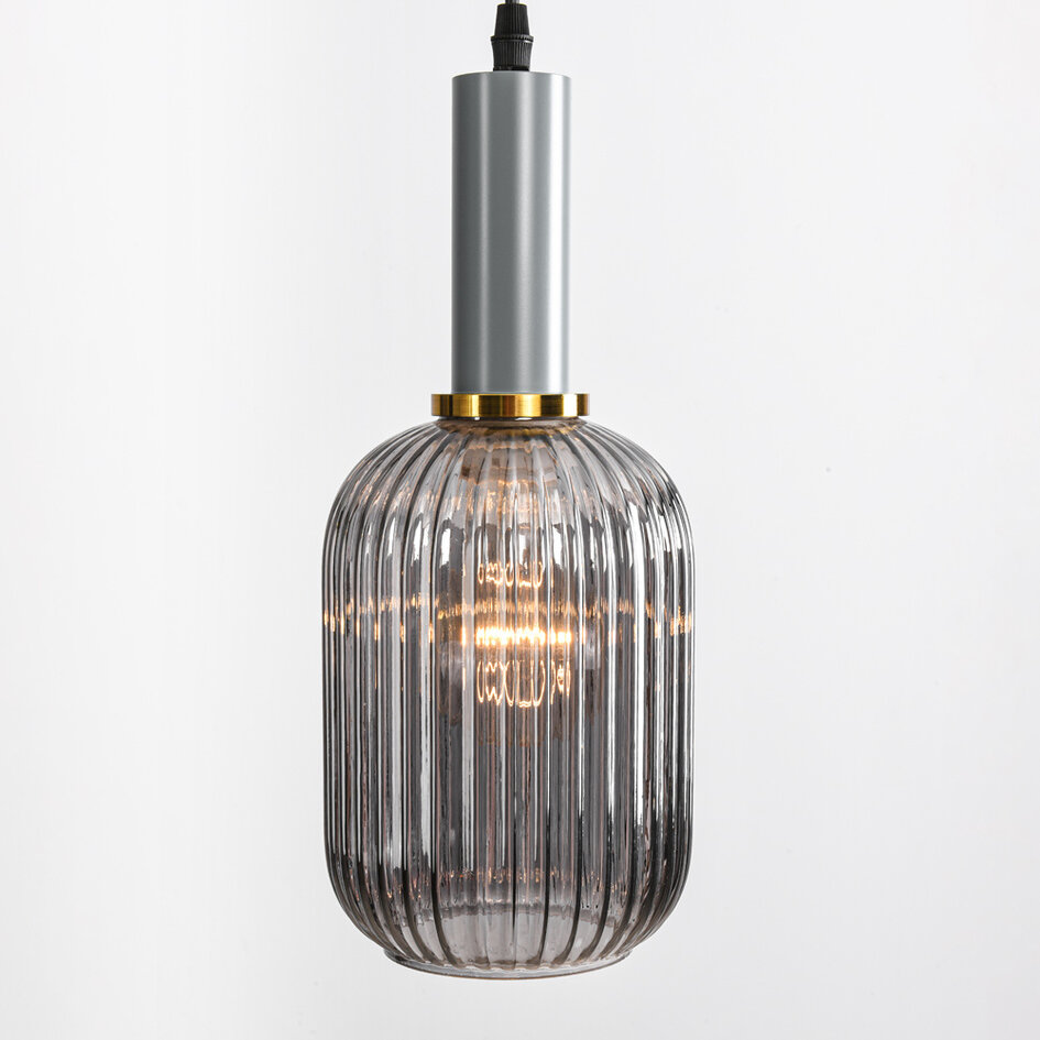 Lampe suspendue avec quatre couleurs de verre strié - Aeneas