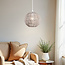 Suspension boho chic Haora en corde de chanvre brun clair