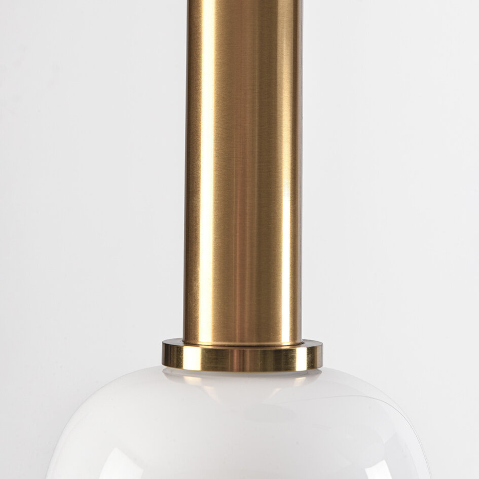 Lampe suspendue Dennis avec verre blanc laiteux, 3 lumières