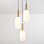 Lampe suspendue Dayley avec verre blanc laiteux, 3 lumières