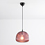 Suspension Molly en verre nervuré - violet