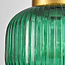 Suspension Inya 3 lumières en verre vert - vert et doré