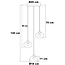 Lampe suspendue moderne avec verre fumé, 3 lumières - Vida
