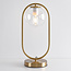 Lampe de table design dorée George - Verre transparent