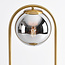 Lampe de table design dorée George - verre fumé