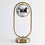 Lampe de table design dorée George - verre fumé