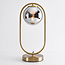 Lampe de table design dorée George - verre fumé