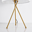 Lampe à poser Susan - trépied doré avec abat-jour en tissu
