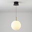 Suspension dorée avec verre blanc laiteux, 3 niveaux de gradation, 2700K - Signe
