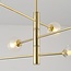 Plafonnier doré avec verre transparent, 6 lumières - Sest