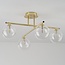 Plafonnier Nymo 4 lumières - doré et verre transparent