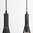 Lampe suspendue industrielle en métal noir 3 lumières - Sofia