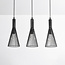 Suspension industrielle Sofia 3 lumières en métal noir