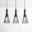 Lampe suspendue industrielle en métal noir 3 lumières - Sofia