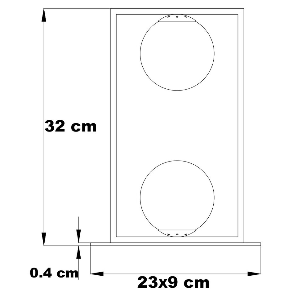 Lampe de table noire à 2 lumières avec verre blanc laiteux - Duas