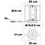 Lampe de table industrielle Miya