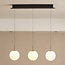 Suspension doré avec verre blanc laiteux, 3 niveaux de gradation, 2700K - Silje