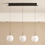 Suspension doré avec verre blanc laiteux, 3 niveaux de gradation, 2700K - Silje