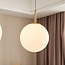 Suspension doré avec verre blanc laiteux, 3 niveaux de gradation, 2700K - Silje