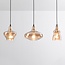 Suspension industrielle à 3 lumières avec verre ambré - Maracas