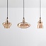 Suspension Maracas 3 lumières - noir et verre ambré