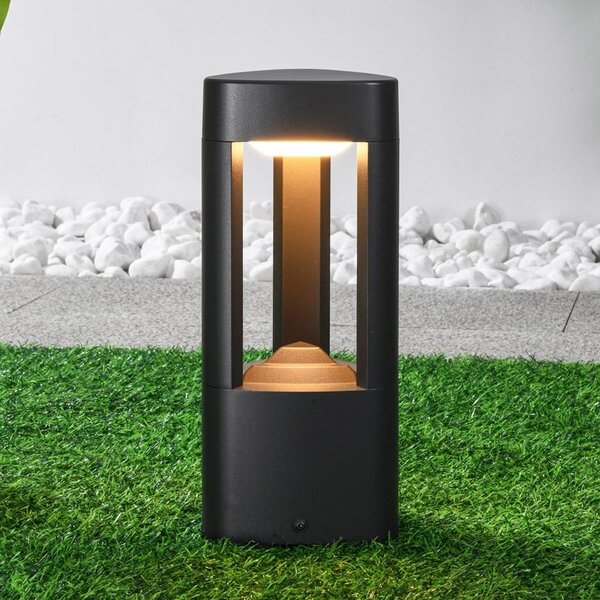 Lampe d'extérieur sur pied Jacob anthracite à LED intégrée - 30 cm