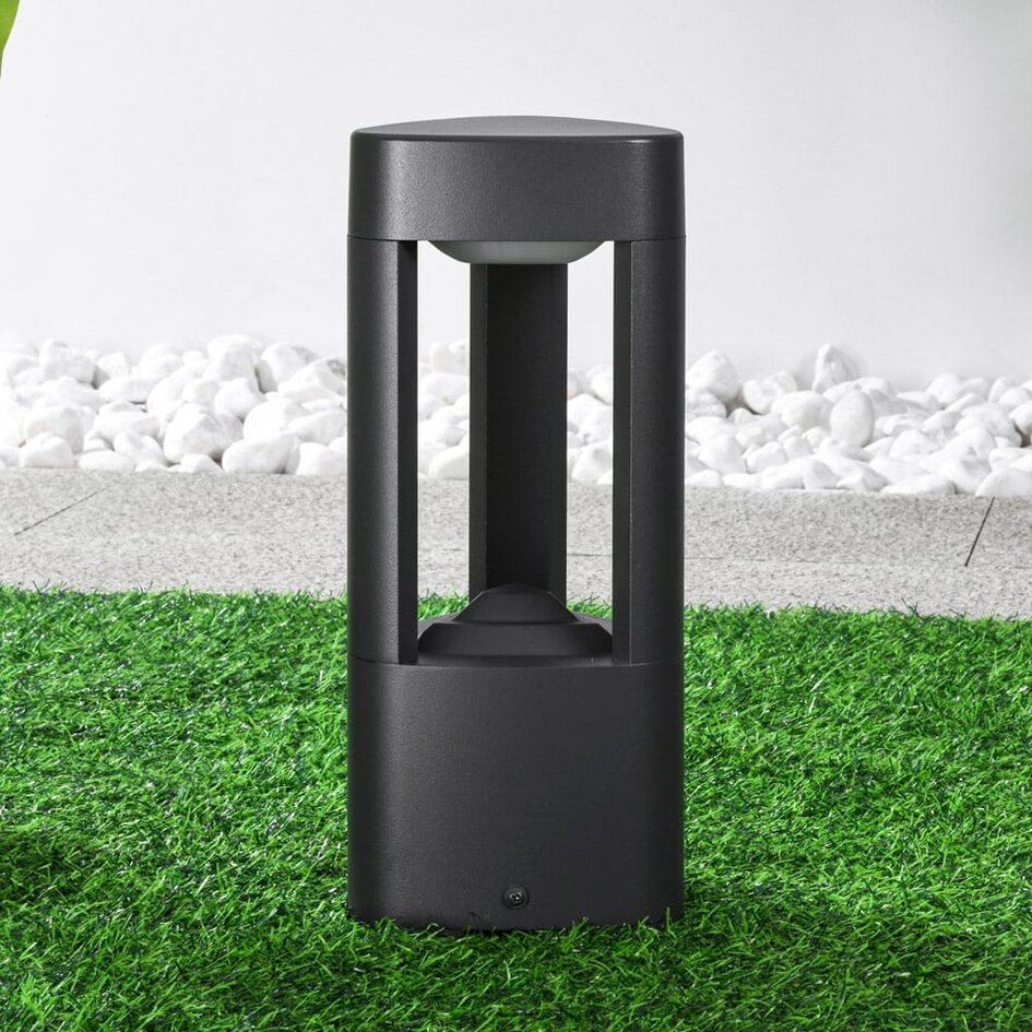 Lampe d'extérieur sur pied Jacob anthracite à LED intégrée - 30 cm