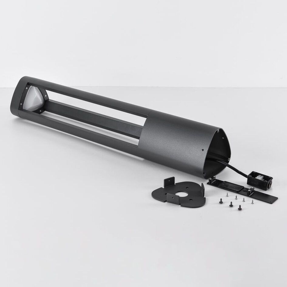 Lampe d'extérieur sur pied Jacob anthracite à LED intégrée - 70 cm
