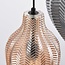 Suspension Vidro 3 lumières - noir, verre ambré et fumé