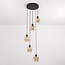 Lampe suspendue à 5 lumières avec verre ambré - Glendale
