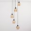 Suspension Glendale 5 lumières - verre ambré