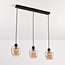 Lampe suspendue à 3 lumières avec verre ambré - Vegas