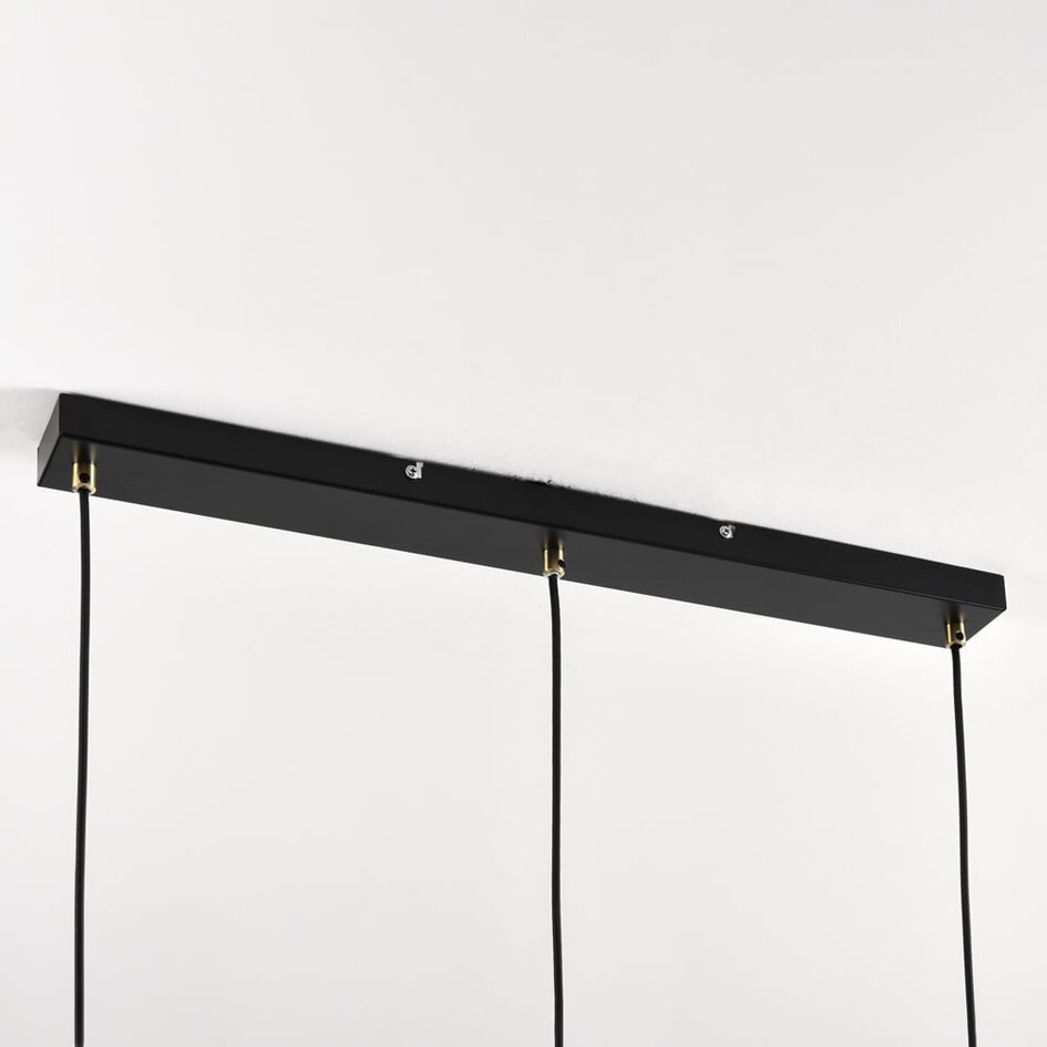 Lampe suspendue à 3 lumières avec verre ambré - Vegas