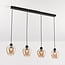 Suspension Sanford 4 lumières - verre ambré