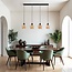 Suspension Sanford 4 lumières - verre ambré