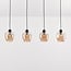 Suspension Sanford 4 lumières - verre ambré