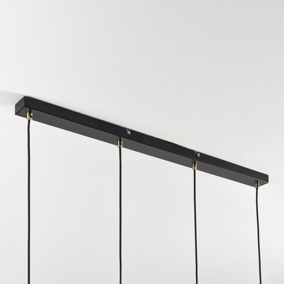 Lampe suspendue à 4 lumières avec verre ambré - Sanford