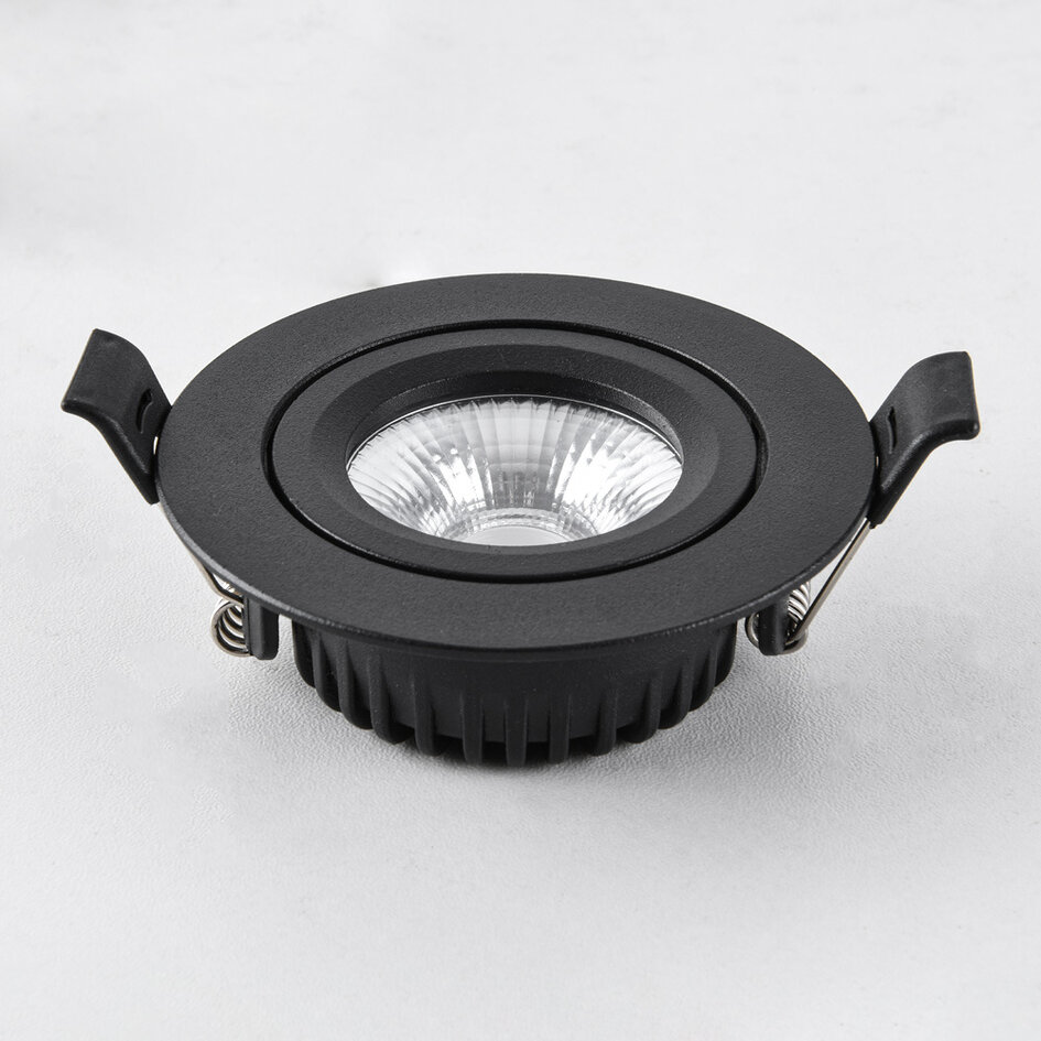 Spot encastrable Siem avec interrupteur CCT - noir