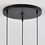 Lampe suspendue design verre transparent à l'effet cabossé 3-lumières - Verona