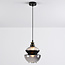 Suspension Sofie - globe Art déco rond en verre fumé