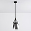 Suspension Sofie - globe Art déco allongé en verre fumé