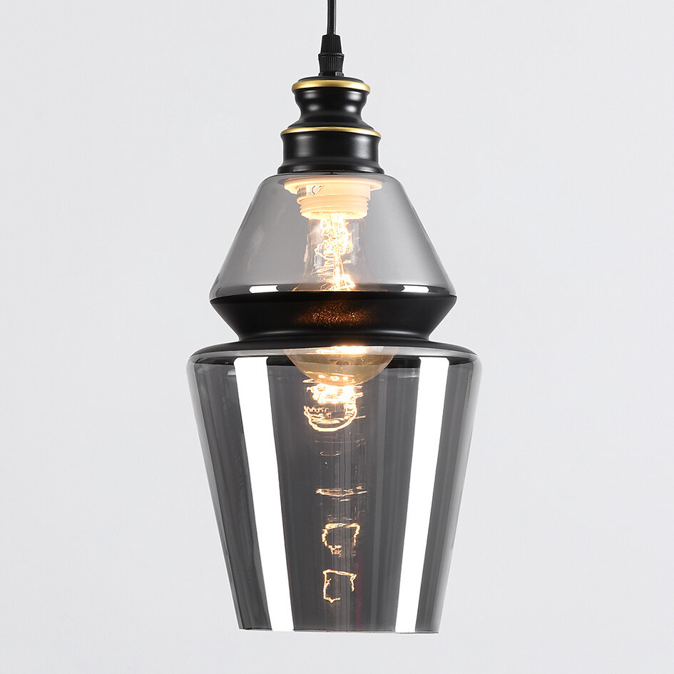 Lampe suspendue à 1 lumière Sofie - verre oblong